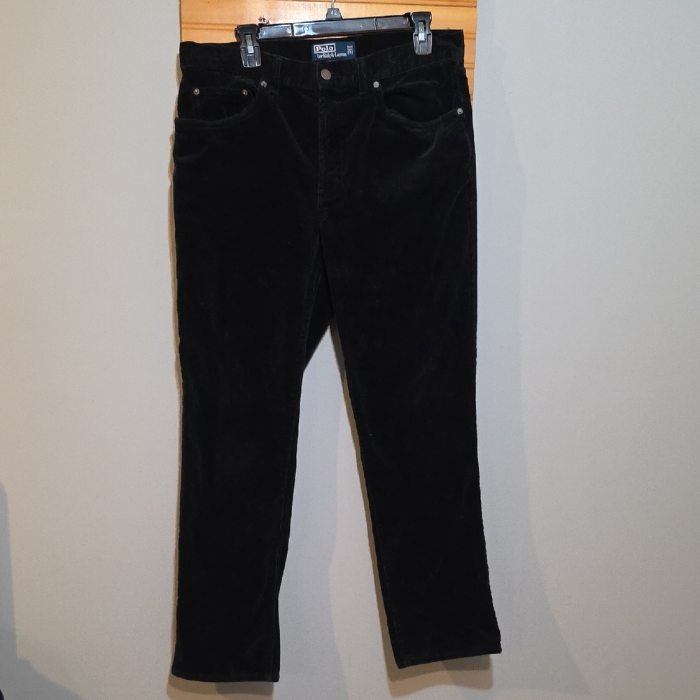 Polo by‎ Ralph Lauren Black Slim Straight Corduroy Jeans